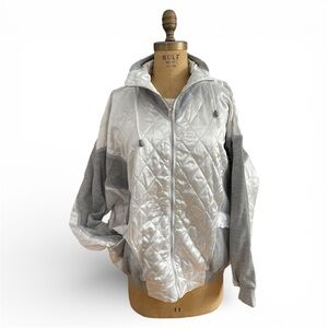 NY & Co | Satin & Knit Quilted Jacket